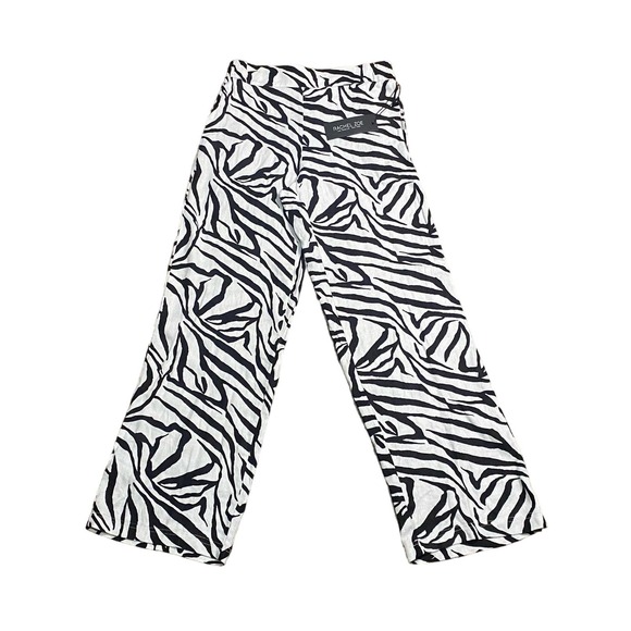 NWT Rachel Zoe Mid-Rise Straight Leg Zebra Print Pants Size Small - Picture 1 of 8